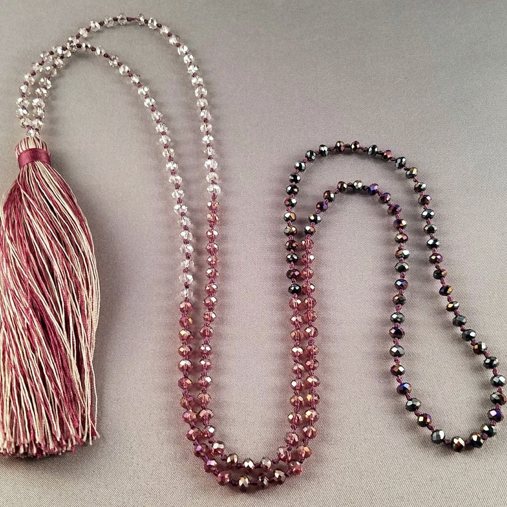 Zacasha Multicolor Crystal Tassel Necklace